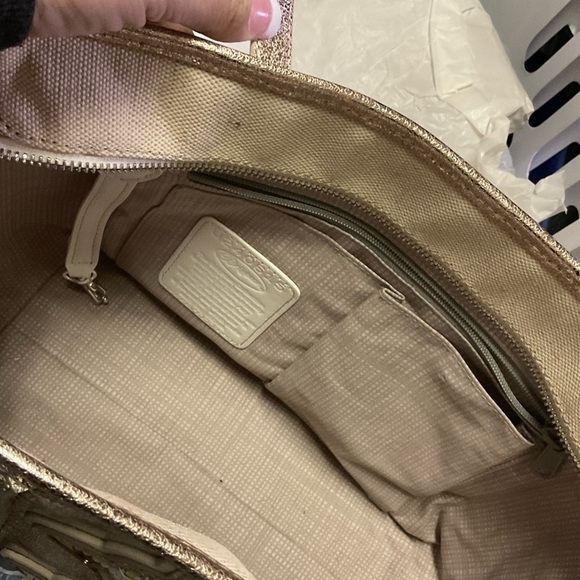 Brighton Kenya Zip Top Canvas Tote Purse Handbag - Picture 5 of 7